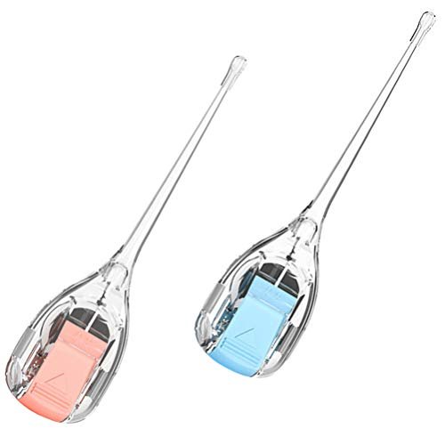 2pcs Ear Picker with Light Kids Earwax Remover Tool Earpick Cleaning Kit Ear Spoon Digger Ear Health Care Gift Pink Blue