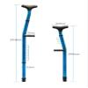 Adjustable Folding Metal Walking Cane Elbow Crutches Ergonomic Underarm Fracture Height Anti-Slip Disabled Stick Arm Single-Turn Thickened Hard Aluminum Alloy Increased Anti-Slip view 3