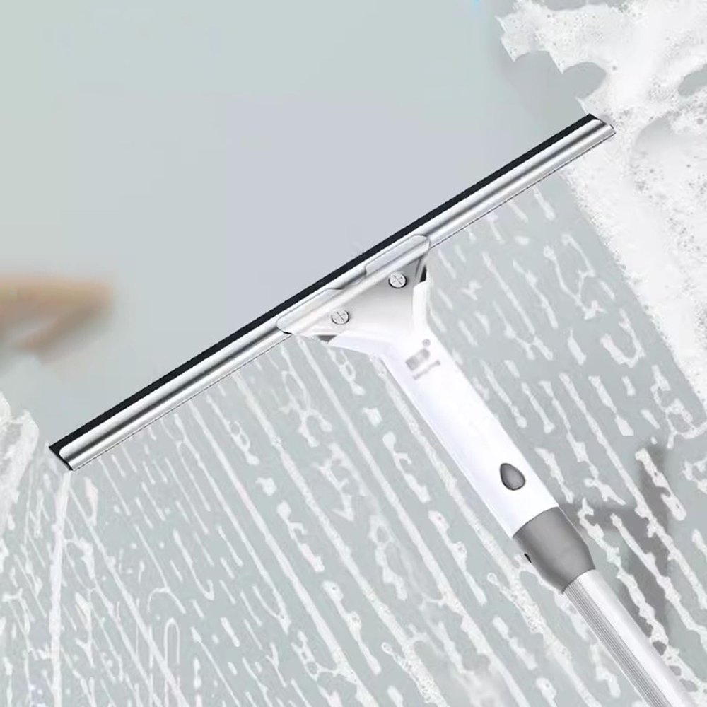 Window Cleaning Squeegee Kit, 2-in-1 Telescopic Window Washing Pole for Shower/Windshield/Sliding Door/High Window/Car, With Dual Side Blade Rubber & Scrubber Sponge,1.2 1.5 2 3 4m (Size : 3m/118.1in
