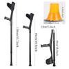 Foldable Walking Cane,Aluminum Forearm Crutches for Adults-Comfortable Grip,Adjustable Telescopic Elbow Crutch with Non-Slip Rubber Feet(Pack of 2) (Silver) view 2