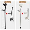 Foldable Walking Cane,Aluminum Forearm Crutches for Adults-Comfortable Grip,Adjustable Telescopic Elbow Crutch with Non-Slip Rubber Feet(Pack of 2) (Silver) view 3
