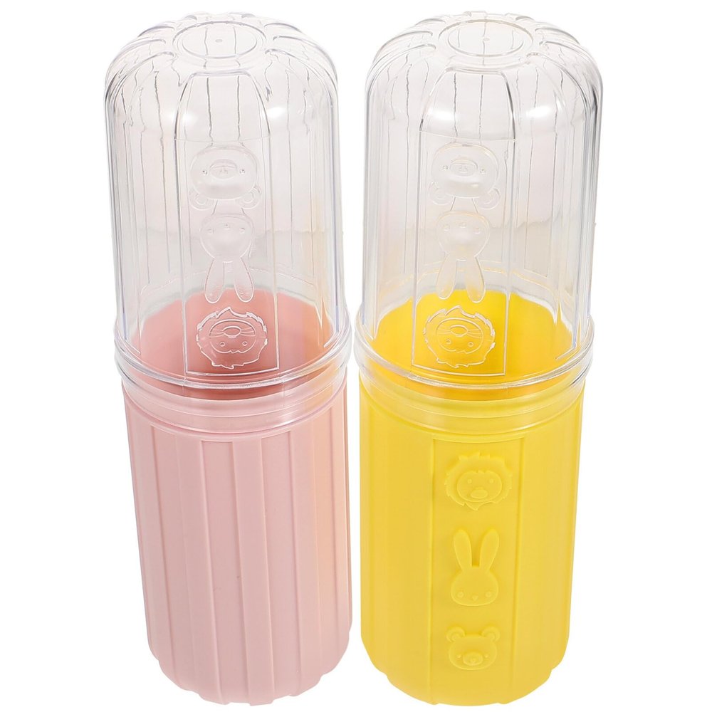 Beaupretty 2pcs Toothbrushes Tooth Brush Holder Toothbrush Holder Portable Toothbrush Cases Portable Toothbrush Container Toothbrush Storage Holder Storage Box Thicken Pp Travel