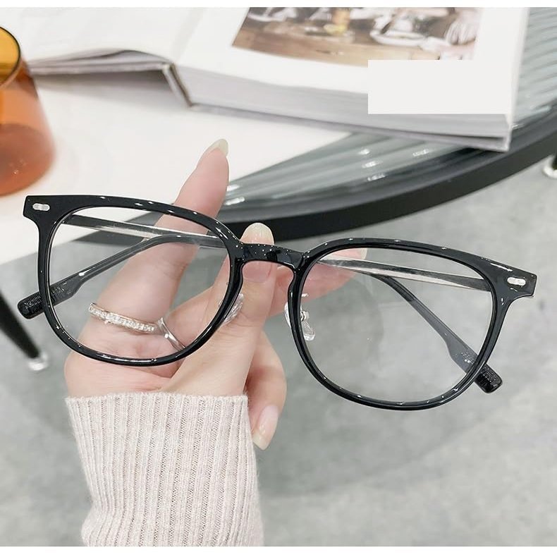 NOVESIXTDAT Fashion Blue Light Blocking Reading Glasses Large Clear Vision HD Computer Readers Eyeglasses Flat Light Mirror (Color : C2, Size : +350)