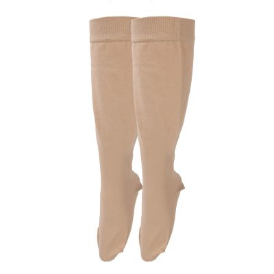 TITA-DONG Knee High Varicose Vein Stockings, Knee High Compression Socks for Women and Men, Plus Size Close Toe 23 to 32mmHg Compression Support Stockings. Skin Color(3XL)