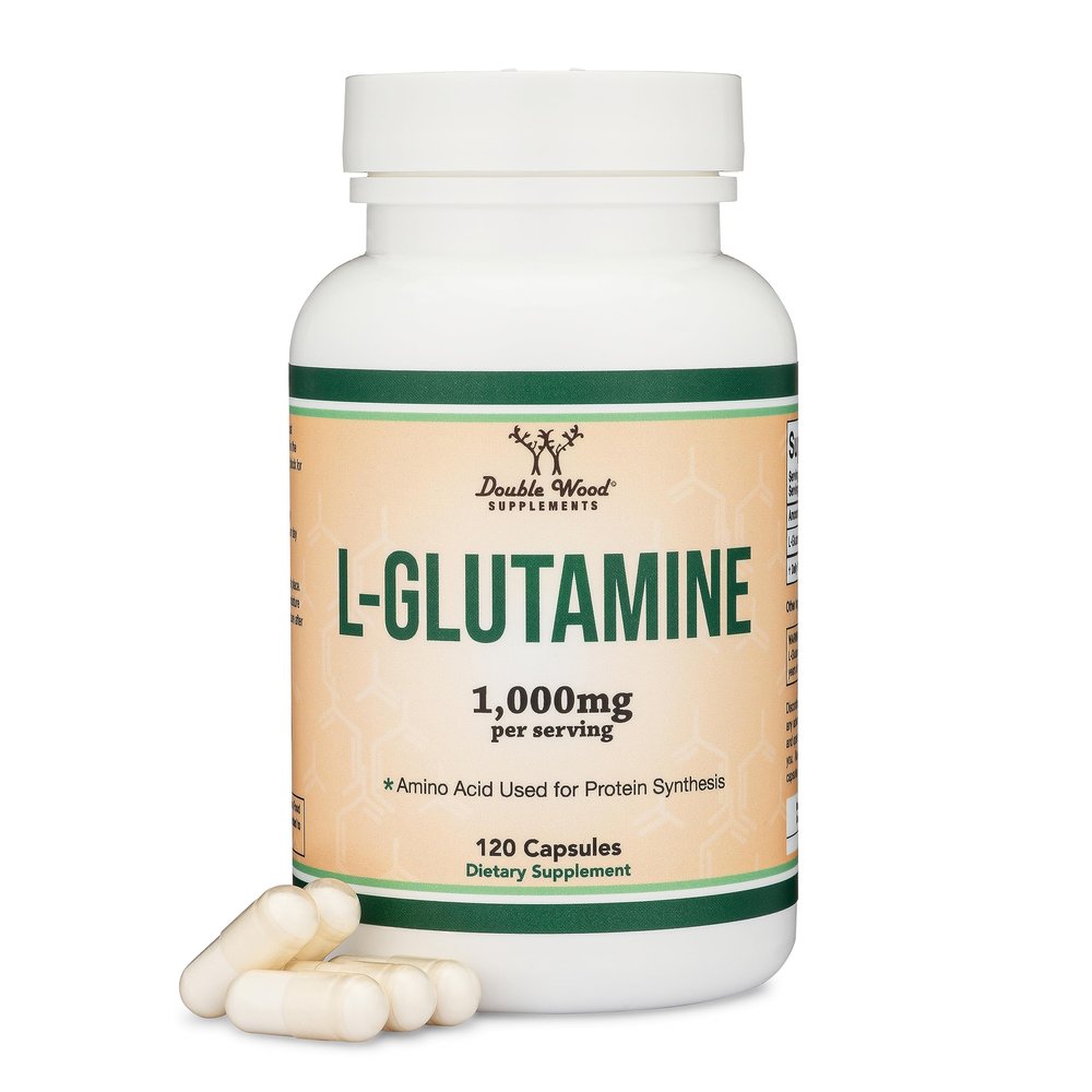 L Glutamine Capsules - (1000mg Servings, 120 Capsules) Non-GMO, Gluten Free, Keto Safe, Vegan Friendly, Third Party Tested (for Endurance and Gut Health) by Double Wood