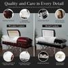 Overnight Caskets Frank Oversized Metal Funeral Casket Silver with White Velvet Interior - 18-Gauge Steel - Fully Appointed Adult Casket - Coffin Featuring Velvet Interior Lining w/Pillow & Throw Set view 4