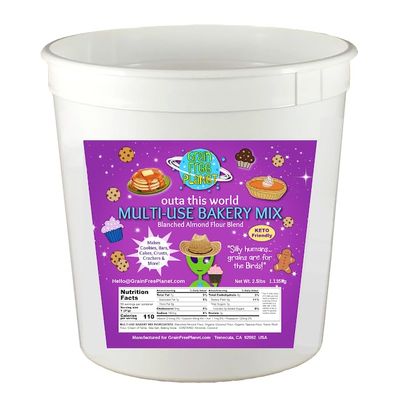 Grain Free Planet's Multi-Use Bakery Mix | Clean Keto Low Carb Baking Mix | Makes Cookies, Pancakes & Waffles, Pie Crusts, Cakes and More | Free From Gluten, Grains, Dairy, Sugar, Soy, and Lectins | 2.5lb
