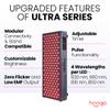 Hooga Red Light Therapy, Red Near Infrared LED Panel, 150 Quad Chip Flicker Free LEDs, Ultra Series, High Powered LED, Hanging Kit Included. ULTRA750. view 2