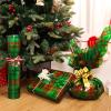 CMFYHM Christmas Cellophane Wrap Roll (34" x 100Ft) 3 Mil Thicken Long Film Gift Wrappings for Baskets, Box,Wine, Christmas Decor view 3