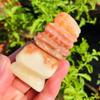 Natural Quartz Mineral Specimen Meat Pork Belly Bacon Stone Collection Gift 70mm-80mm 1pc view 4