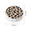 Meaudiwes Contact Lens Case Kit, Eyeglasses Case with Mirror Tweezers Remover Tool Solution Bottle, Brown Skin Milk Cow Print Portable Storage Kit for Travel view 2