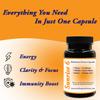 Earth Cap Mushrooms Sunrise 6 Mushroom Supplement Capsule - Chaga, Cordyceps, Lion's Mane, Maitake, Reishi, Turkey Tail, Real Fruiting Body - No Fillers view 2