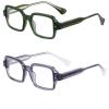 Melrose Luxury Anti Blue Light Blocking Leopard Glasses Frame Women Retro Eyeglasses for Ladies Optical Eyewear (2pcs green&grey, 1) view 1