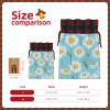 White Daisy In Light Blue Background Holiday-Themed Gift Bags - Stylish,Unique,And Personalized Reusable Drawstring Gift Bags view 4
