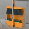 Broom and Dustpan Set for Stainless Steel Whisk Broom Long Scraping Teeth for Home Broom and Dustpan Combo for Office Home Kitchen Lobby Floor Use Dustpan Broom Set (Orange) view 3
