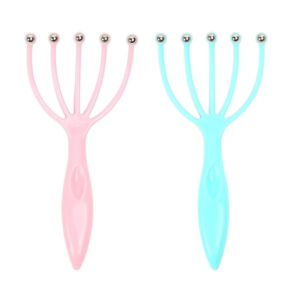 2PCS Scalp Massager, Protable Hand Held SPA Head Massager for Head Neck Deep Relaxation & Stress Reduction in The Office Home SPA, Gift