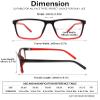 mrbobmslee 4 Pack Oversized Reading Glasses for Men, Blue Light Blocking Computer Readers, Anti UV Ray/Eye Strain/Glare, Wide Eyeglasses with Pouches(225 Magnification Strength) view 3
