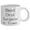 Joke Oral surgeon Gifts, Best Oral Surgeon in Town, Oral surgeon 11oz 15oz Mug From Boss, Cup For Men Women, Dental health, Toothbrush, Floss, Toothpaste, Mouthwash, Dental floss view 2