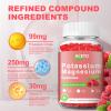 2 Pack Potassium Magnesium Gummies for Adult Kids High Absorption Leg Cramps & Muscle & Heart Health Immune Health Raspberry Magnesium Gummies Chewable Gummy Supplement Vegan Non-GMO view 3