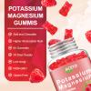 2 Pack Potassium Magnesium Gummies for Adult Kids High Absorption Leg Cramps & Muscle & Heart Health Immune Health Raspberry Magnesium Gummies Chewable Gummy Supplement Vegan Non-GMO view 4