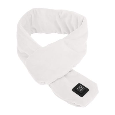 QANYEGN Heating Scarf, Portable Neck Heating Pad, USB Powered by Power Bank, Electric Heated scarf for Neck Pain Relief(white)