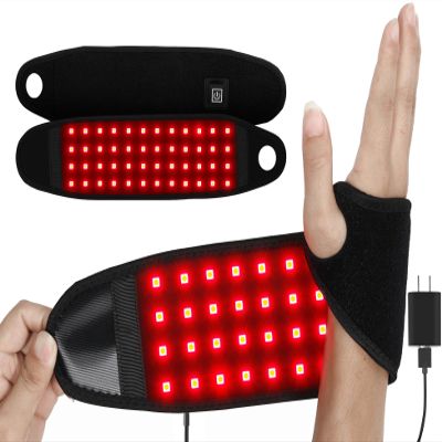 Red Light Therapy Hand Wrist Wrap - Therawrap Red Light for Carpal Tunnel - 660nm 850nm Near Infrared Heating Pad LED Device - Stiffness Recovery Pain Relief Wrist Brace