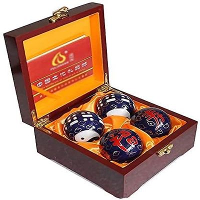 Chinese Stress Balls Chinese Health Ball Yin Yang Symbol Health ballchinese Balls (Color:a)