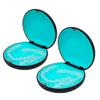 Maoerdental 2PCS Retainer Case Compatible with Invisalign,Cute Slim Aligner Case,Customized Magnetic Closure Orthodontic Retainer Cases (2 Pack Black + Cyan Silicone) view 1