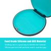 Maoerdental 2PCS Retainer Case Compatible with Invisalign,Cute Slim Aligner Case,Customized Magnetic Closure Orthodontic Retainer Cases (2 Pack Black + Cyan Silicone) view 4