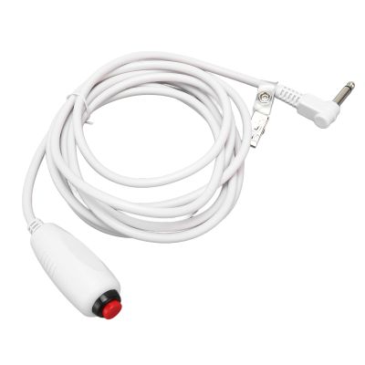 9.8ft Push Bouton Cord with Clip for Nurse Station, 6.35mm Interface Replacement Nurse Call Cord, Red Momentary Call Cable for Emergency Alerts