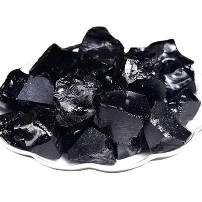 DECORN 2.2lb Bulk Black Obsidian Raw Stones Crystal Set - Obsidian Stone - Black Stones and Crystals - Raw Stones for Tumbling - Wicca and Energy Crystal Healing,2-3cm