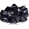 DECORN 2.2lb Bulk Black Obsidian Raw Stones Crystal Set - Obsidian Stone - Black Stones and Crystals - Raw Stones for Tumbling - Wicca and Energy Crystal Healing,2-3cm view 1