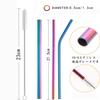 SmarVer Stainless Steel Straws for Food - Portable and Storage Metal Straws Stainless Steel Set, Portable and Space-saving Anti-Rust Effective for Many Occasions, Easy to Clean, Representative of view 3