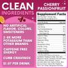 Zero Sugar - Cherry Passionfruit Electrolytes Powder - Refreshing Hydration - Caffeine Free Energy with All Natural Ingredients - Vegan, Keto, Paleo - Sugar Free Electrolytes Drink Mix - 30 Servings view 2