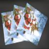 AM Dcor 20 Count Luncheon Paper Christmas Napkins Holiday Dinner Party Decorative Decoupage - 13" x 13" (Unfolded) Santa with Deers view 4