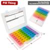 7 Times a Day Weekly Pill Box Organizer Case, Secure 7X Pillbox with Medication Schedule, Includes Premium Lifetime Subscription to Medisafe App (7 Time-a-Day) view 4