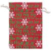 12-Pack 6x8 Reusable Red Jute Burlap Gift Bags w. Drawstrings (Christmas Letters, Medium) - for Presents, Party Favors, Retail, Samples by TheDisplayGuys view 1