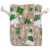 12-Pack 3x4 Reusable Jute Burlap Canvas Gift Bags w. Drawstrings (Christmas Tree, X-Small) - for Presents, Party Favors, Retail, Samples by TheDisplayGuys view 1