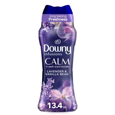 Downy Infusions In-Wash Laundry Scent Booster Beads, CALM, Soothing Lavender and Vanilla Bean, 13.4 oz