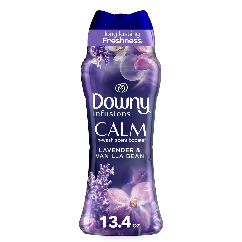 Downy Infusions In-Wash Laundry Scent Booster Beads, CALM, Soothing Lavender and Vanilla Bean, 13.4 oz