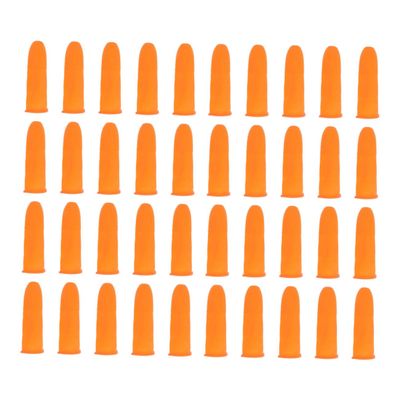 100pcs Wear-Resistant Non-Slip Rubber Cut Resistant Caps Orange Water Protector for Cell Phones Silicone Sleeve Portable Covers