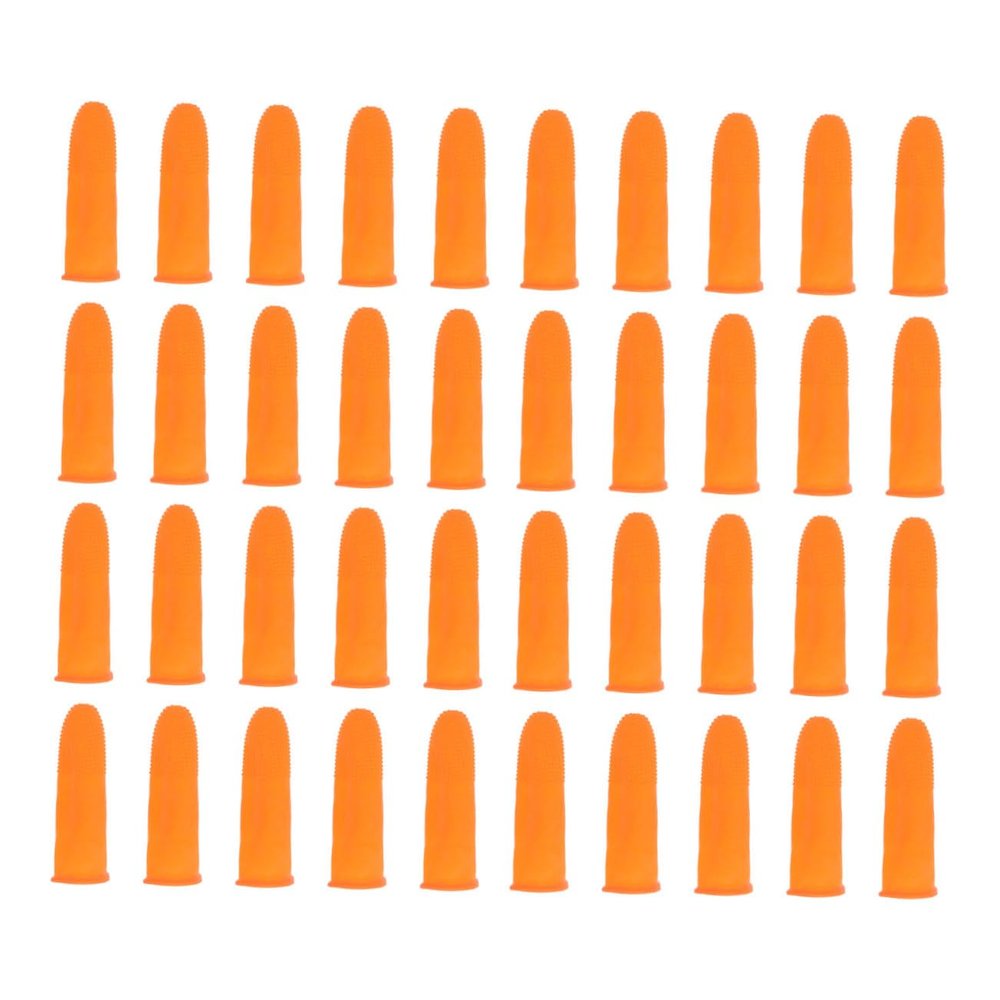 100pcs Wear-Resistant Non-Slip Rubber Cut Resistant Caps Orange Water Protector for Cell Phones Silicone Sleeve Portable Covers