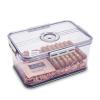 DYUNCZ Cigar Humidors, Transparent Humidor Cigar Box, Acrylic Cigar Humidor, with Moisturizing Pack and Electronic Hygrometer and Spanish Cedar Wood, Holds 30-100 Cigars (Size : Larg) view 1