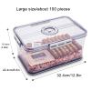 DYUNCZ Cigar Humidors, Transparent Humidor Cigar Box, Acrylic Cigar Humidor, with Moisturizing Pack and Electronic Hygrometer and Spanish Cedar Wood, Holds 30-100 Cigars (Size : Larg) view 2