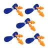 5 Pairs of Silicone Earplugs with Ropes for Sound Insulation,Noise Reduction,and Noise Prevention,Suitable for Sleep/Study/Travel,Reusable view 1