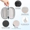 MoKo Sunglasses Case and 2 in 1 Contact Lens Case,PU Portable Metal Buckle Protective Contact Lens Box with Soak Storage Kit Included Mirror Tweezer, Lens Solution Bottle, Black + White view 4
