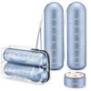 [2 Pack] Zannaki Metal Travel Pill Organizer, Portable Waterproof Weekly Pill Box, Large Aluminum Alloy Pill Case Container, BPA Free 7 Day Daily Medicine Organizer Holder for Vitamin, Supplement view 1