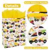 13" Large Construction Vehicle Gift Bag Set with Greeting Card and Tissue Paper (Yellow Car Design) for boys, Construction Kids Birthday Party, Baby boy, Baby Shower, Truck, Newborn -10.2x5.2x13, 1 Pcs view 4