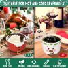 100Pcs 9 oz Christmas Paper Bowls Christmas Treat Snack Cups Xmas Element Disposable Cups Snowman Santa Elk Bowl Ice Cream Dessert Soup Bowls Cups for Christmas Party Supplies Decorations,10 Styles view 4