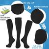 bropite Zipper Close Toe Compression Socks for Women and Men 2 Pairs Knee high 15-20mmHg for Walking Running Nurses Pregnancy view 4